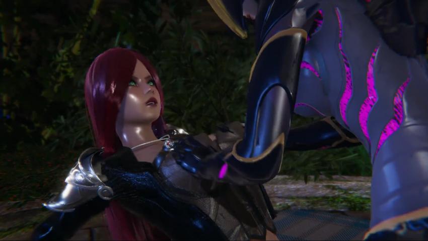 【3D英雄联盟】扶她凯莎狂操卡特!双性交合高潮迭起